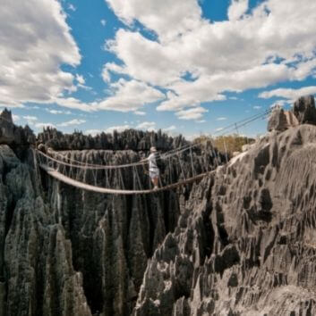 Bemaraha tsingy suspension bridge